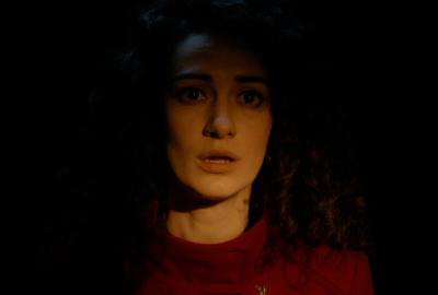 Scared woman