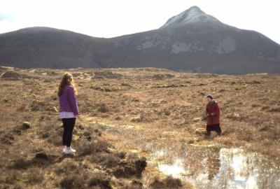 Two people walking